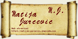 Matija Jurčević vizit kartica